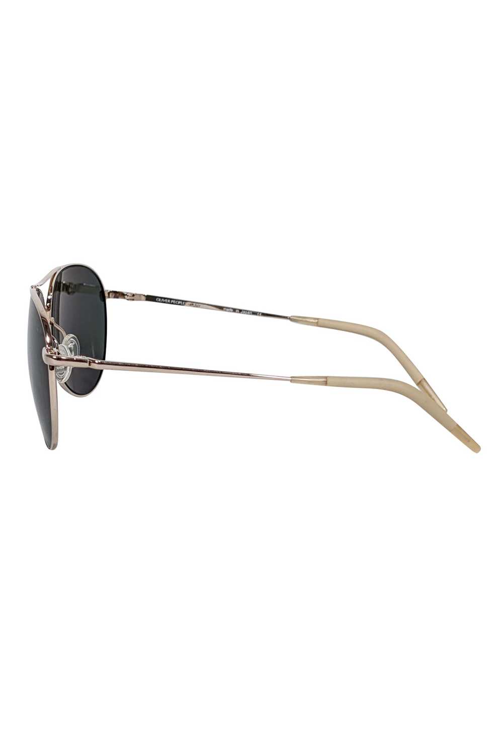 Oliver Peoples - Gold Aviator Sunglasses w/ Black… - image 2