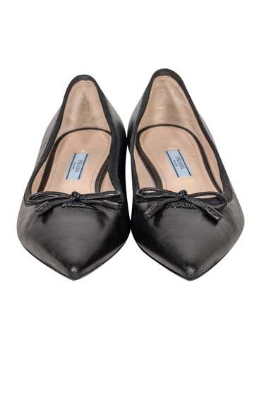 Prada - Black Leather Pointed Toe Flats Sz 5.5