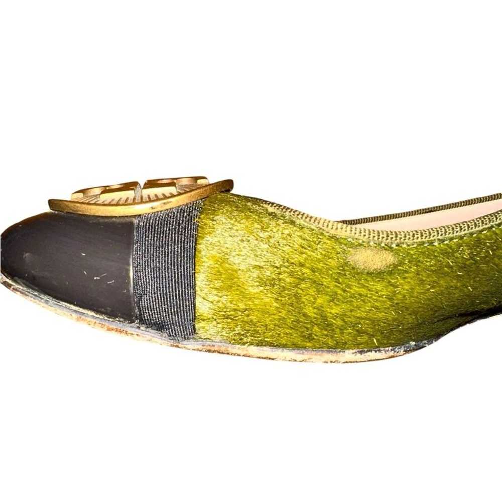 Tory Burch Alastair Ballerina Green Calf Hair Bal… - image 6