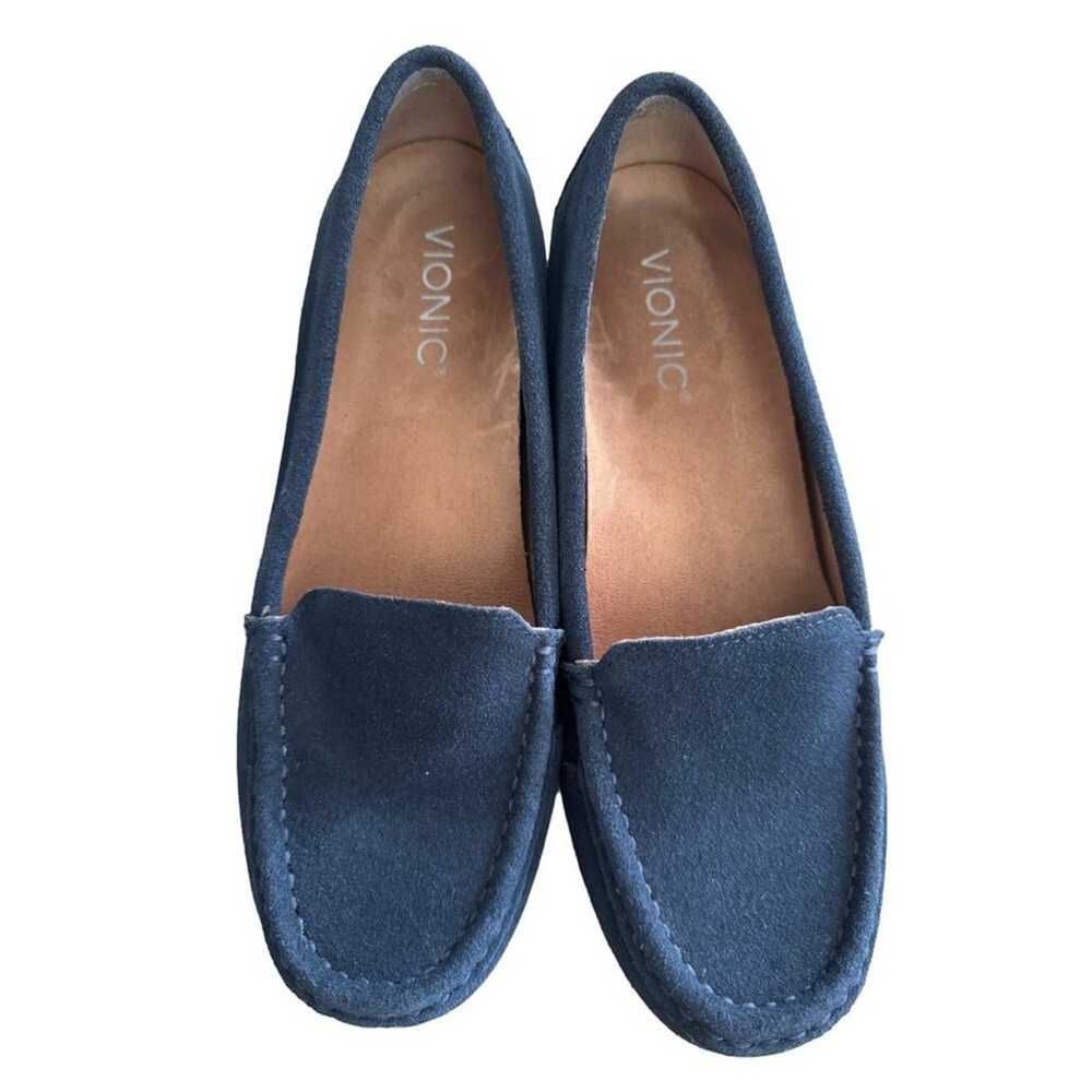 Vionic Debbie Navy Suede Driver Moccasin Academic… - image 2