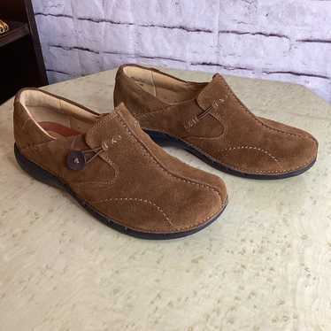 Clarks Unstructured Suede Slip-on Shoe