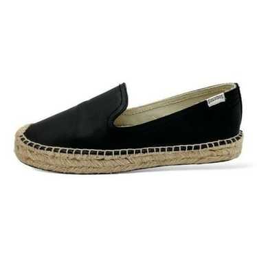 Soludos Leather Espadrille Platform Smoking Slipp… - image 1