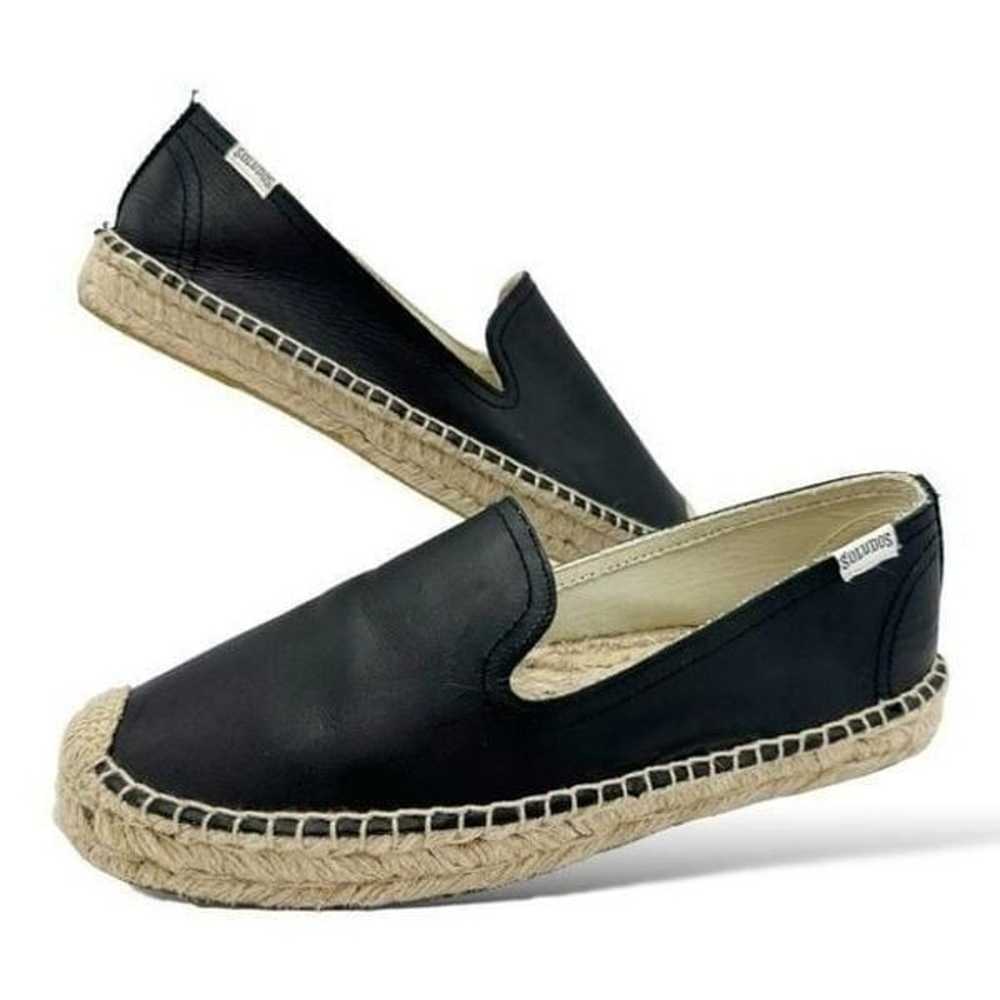 Soludos Leather Espadrille Platform Smoking Slipp… - image 2