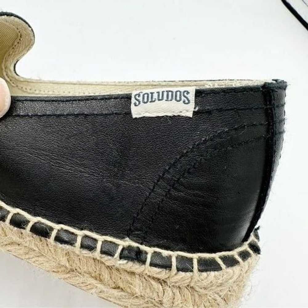 Soludos Leather Espadrille Platform Smoking Slipp… - image 4