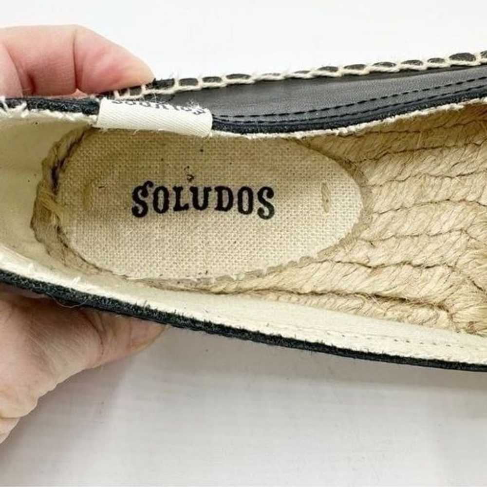 Soludos Leather Espadrille Platform Smoking Slipp… - image 7