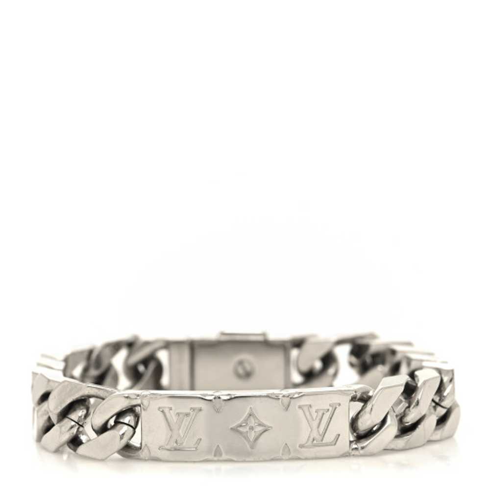 LOUIS VUITTON Zamac Palladium Monogram Chain Brac… - image 1