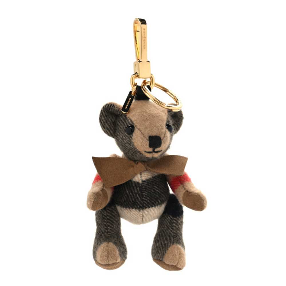 BURBERRY Cashmere Vintage Check Thomas Bear Bag C… - image 1