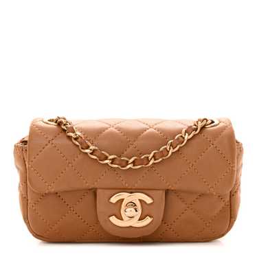 CHANEL Lambskin Quilted Extra Mini Rectangular Fl… - image 1