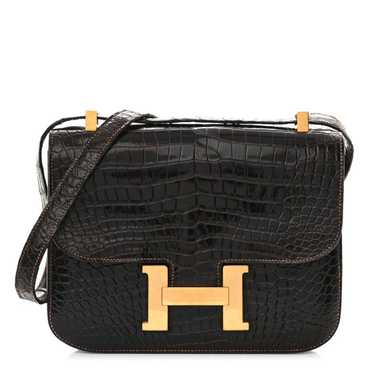 HERMES Shiny Niloticus Crocodile Constance 24 Hav… - image 1