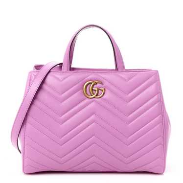 GUCCI Calfskin Matelasse Small GG Marmont Tote Can