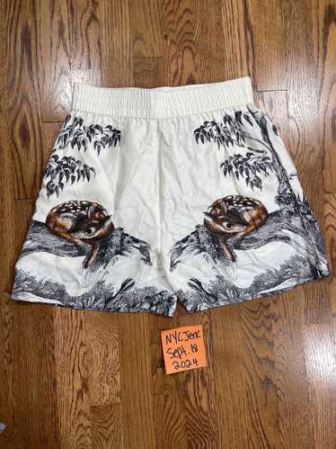 Burberry Burberry London Silk Shorts Dear Logo Whi