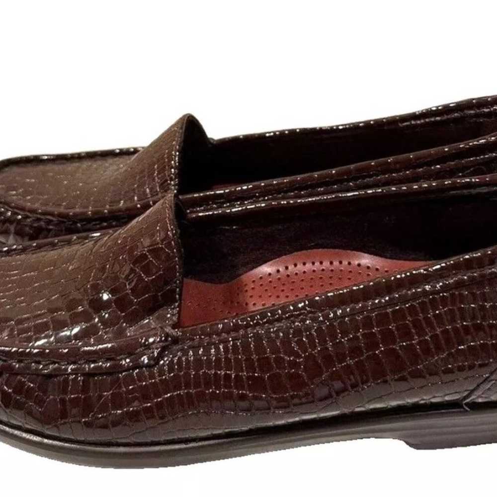 SAS Simplify Tripad Slip On Brown Leather Croc Si… - image 4