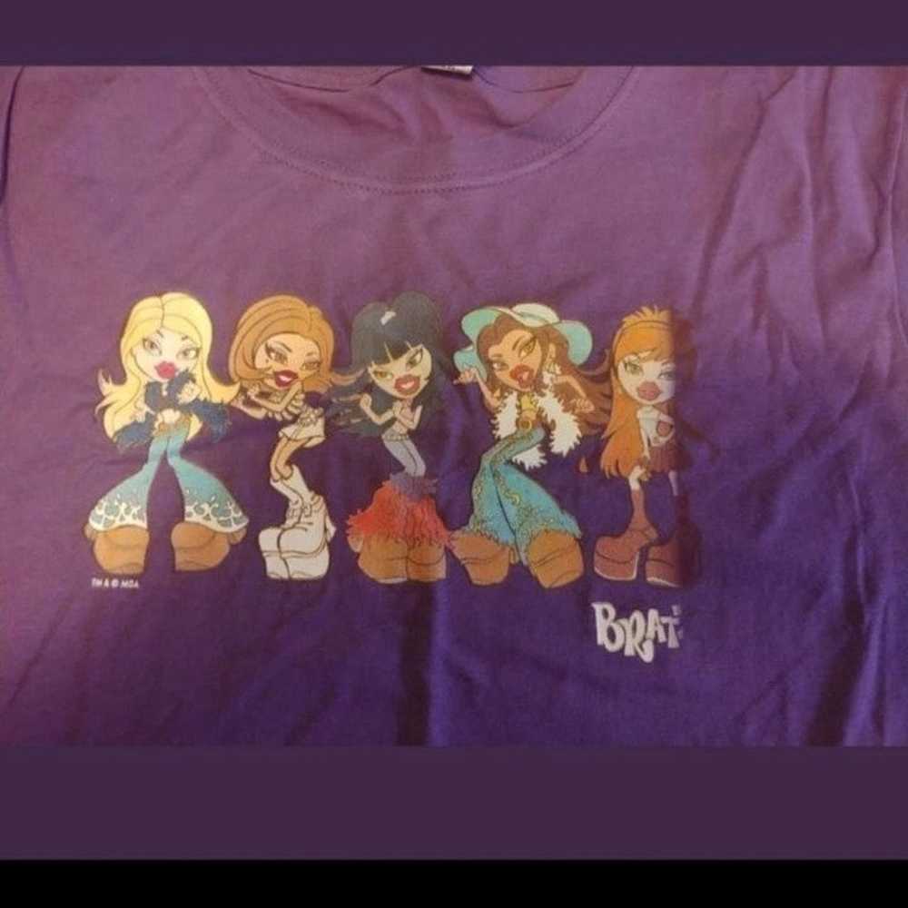 NWOT Bratz Hot Topic doll y2k graphic purple tee … - image 2