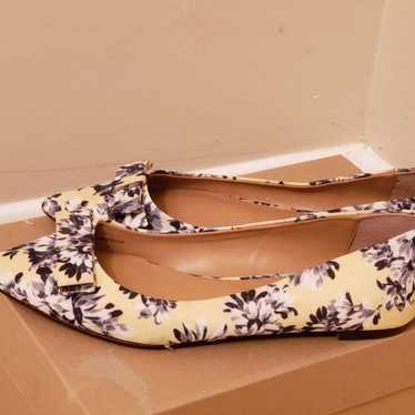 J.Crew Women's,Yellow Floral Amelia Flat - image 1