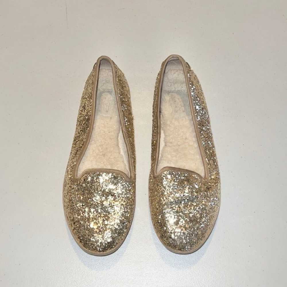 UGG Australia Alloway Gold Glitter Loafer Flats S… - image 2