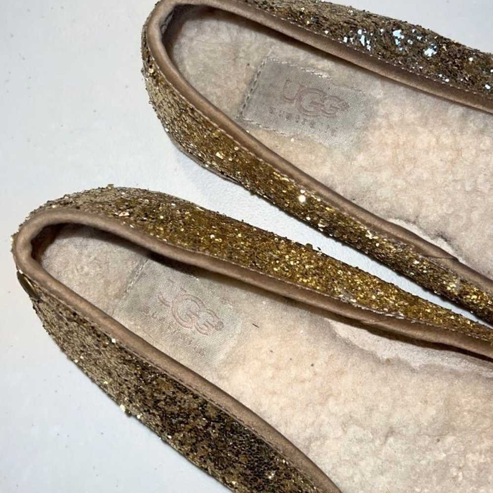 UGG Australia Alloway Gold Glitter Loafer Flats S… - image 3