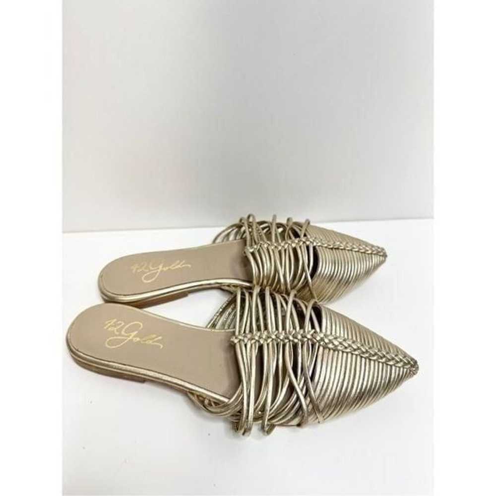 42 Gold Shoes Womens Size 5 Pointed Toe Metallic … - image 4