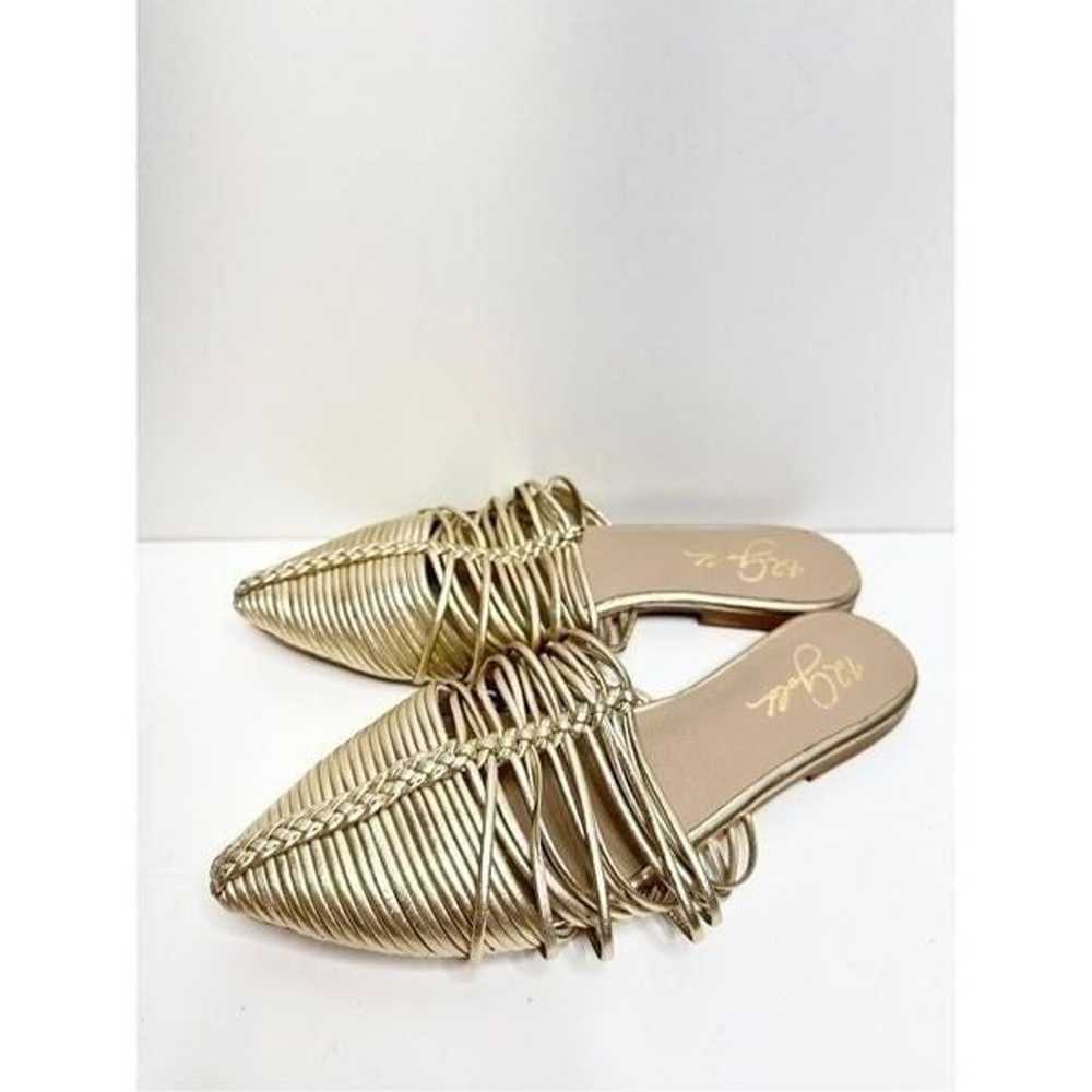 42 Gold Shoes Womens Size 5 Pointed Toe Metallic … - image 7