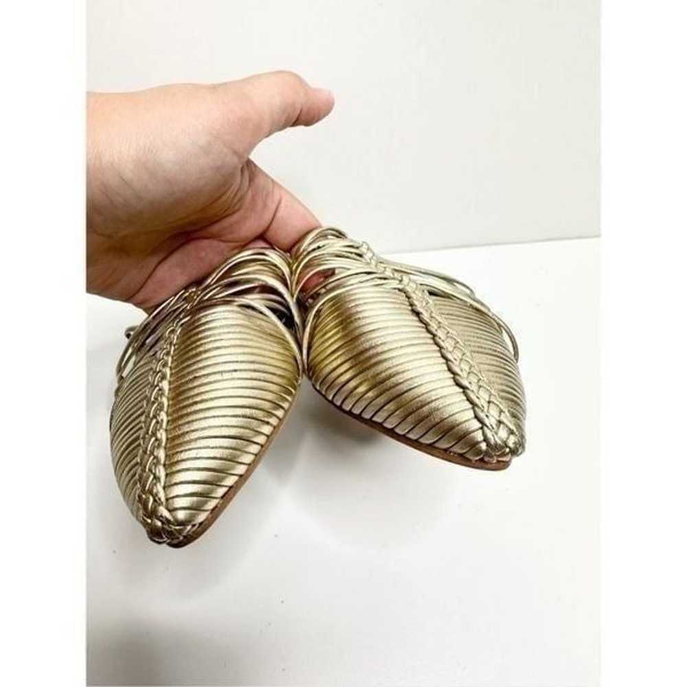 42 Gold Shoes Womens Size 5 Pointed Toe Metallic … - image 8