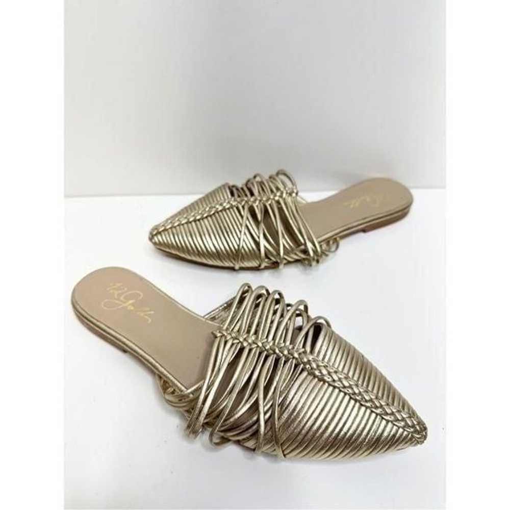 42 Gold Shoes Womens Size 5 Pointed Toe Metallic … - image 9