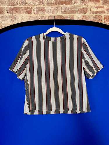 Unknown Multi-color striped silk shirt (No label) 