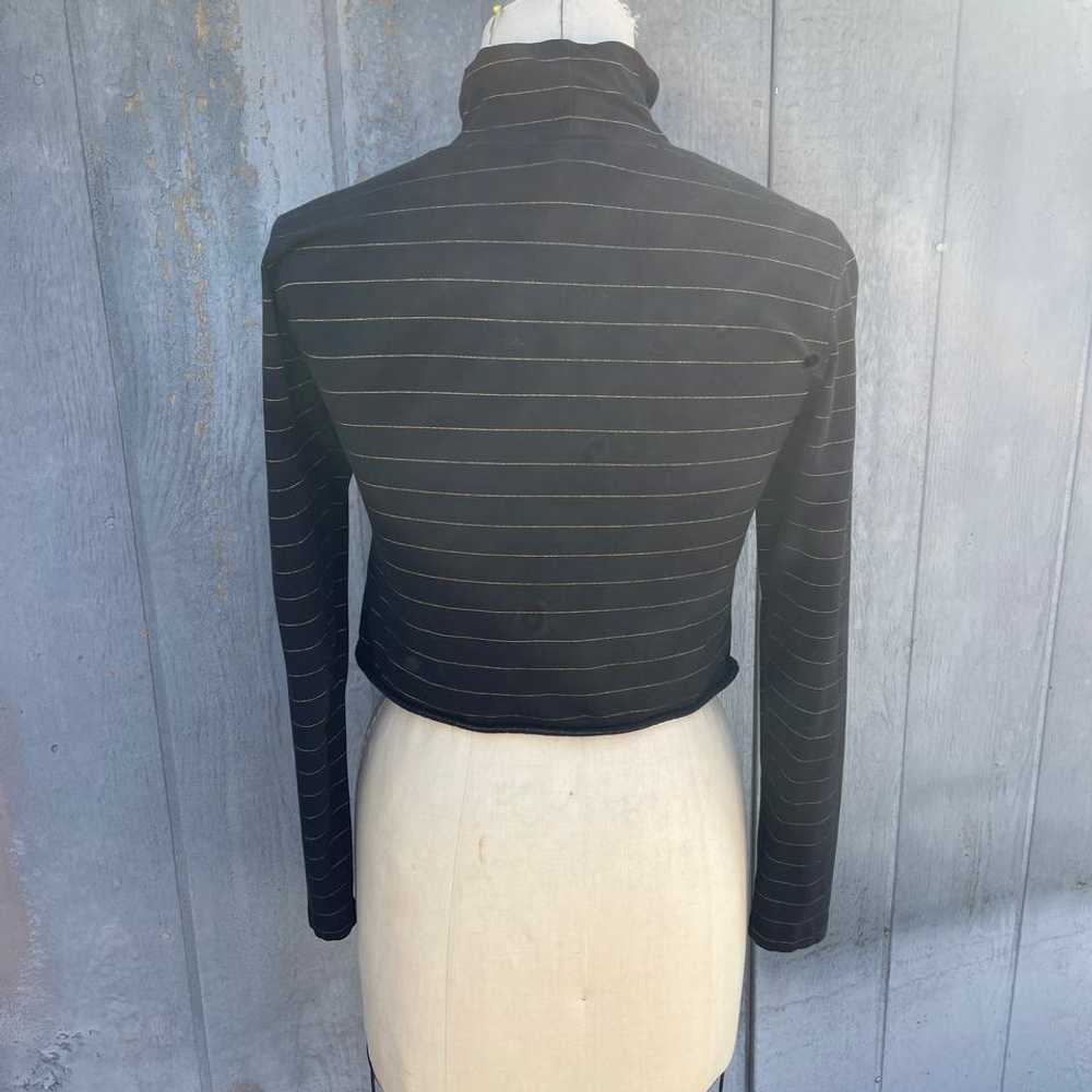 Random Vintage Black & Gold Striped Cropped… - image 2