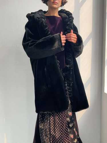 Faux Fur Hooded Coat