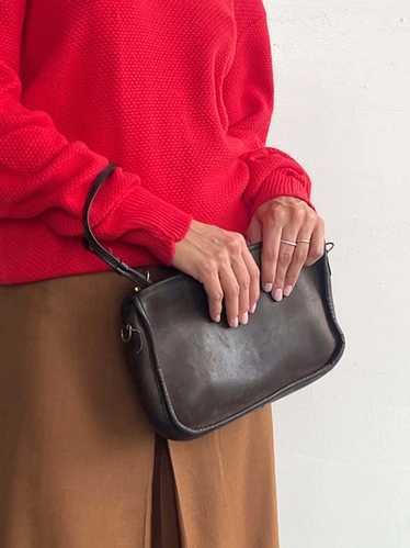 Leather 70s Coach Clutch - Brown