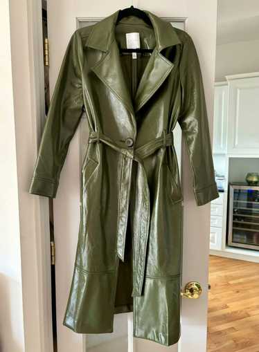 Leith Faux patent leather trench coat (S) | Used,…