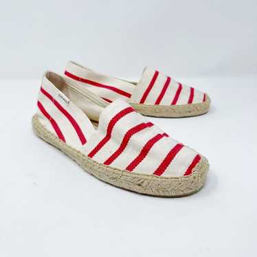 Soludos Womens 6 Dali Espadrille Flat Cream Red R… - image 1