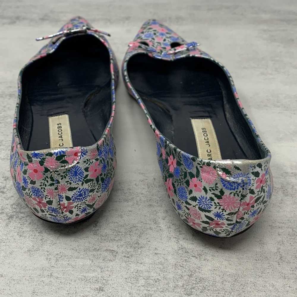 Marc Jacobs Silver Floral Ballet Flats - image 6