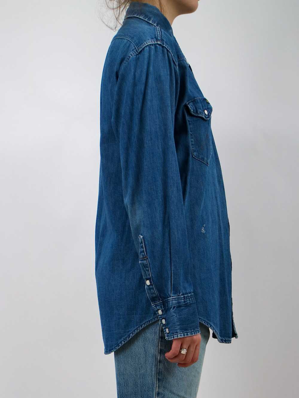 1970s Wrangler Western Style Denim Shirt - image 5