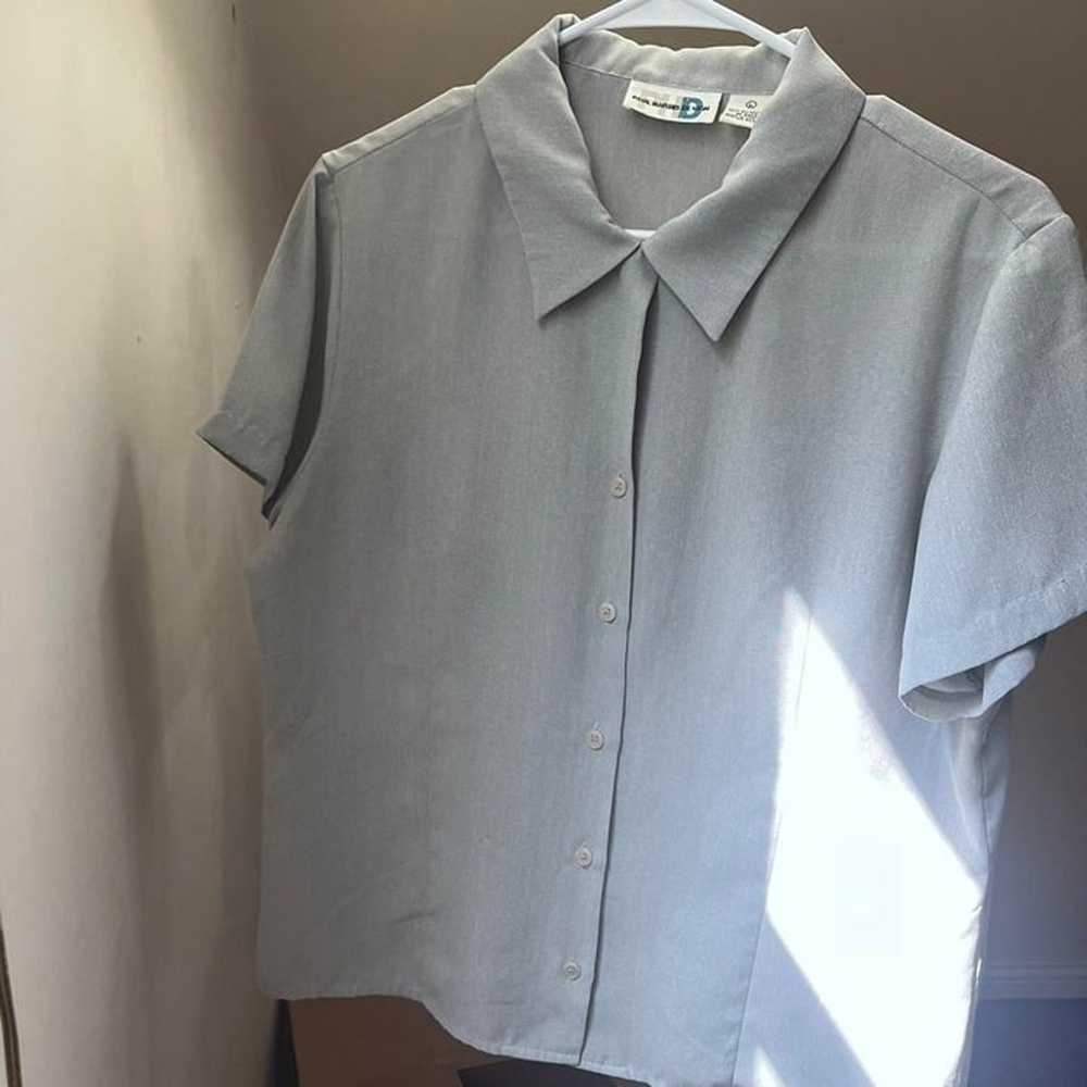 Vintage Light Grey Button Down - image 1