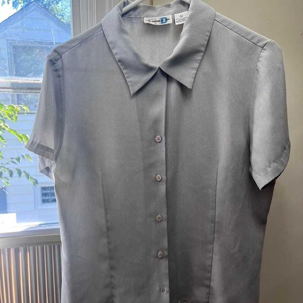 Vintage Light Grey Button Down - image 2