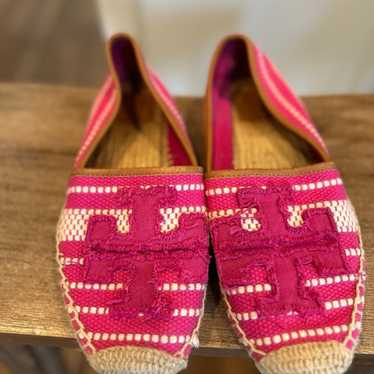 Tory Burch Shaw Espadrille Hibiscus Floral Shoes … - image 1