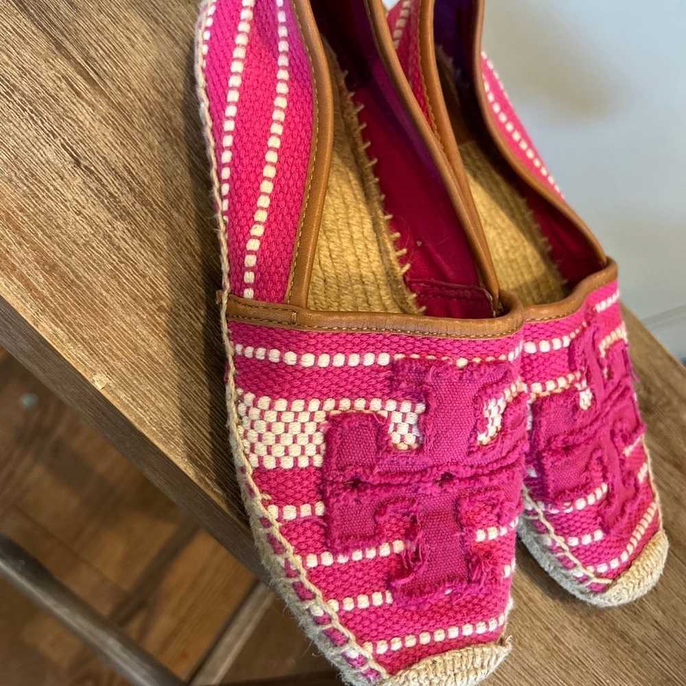 Tory Burch Shaw Espadrille Hibiscus Floral Shoes … - image 5