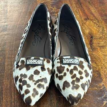 NWOT Brighton Eve Leopard Print Calf Hair Flats - image 1