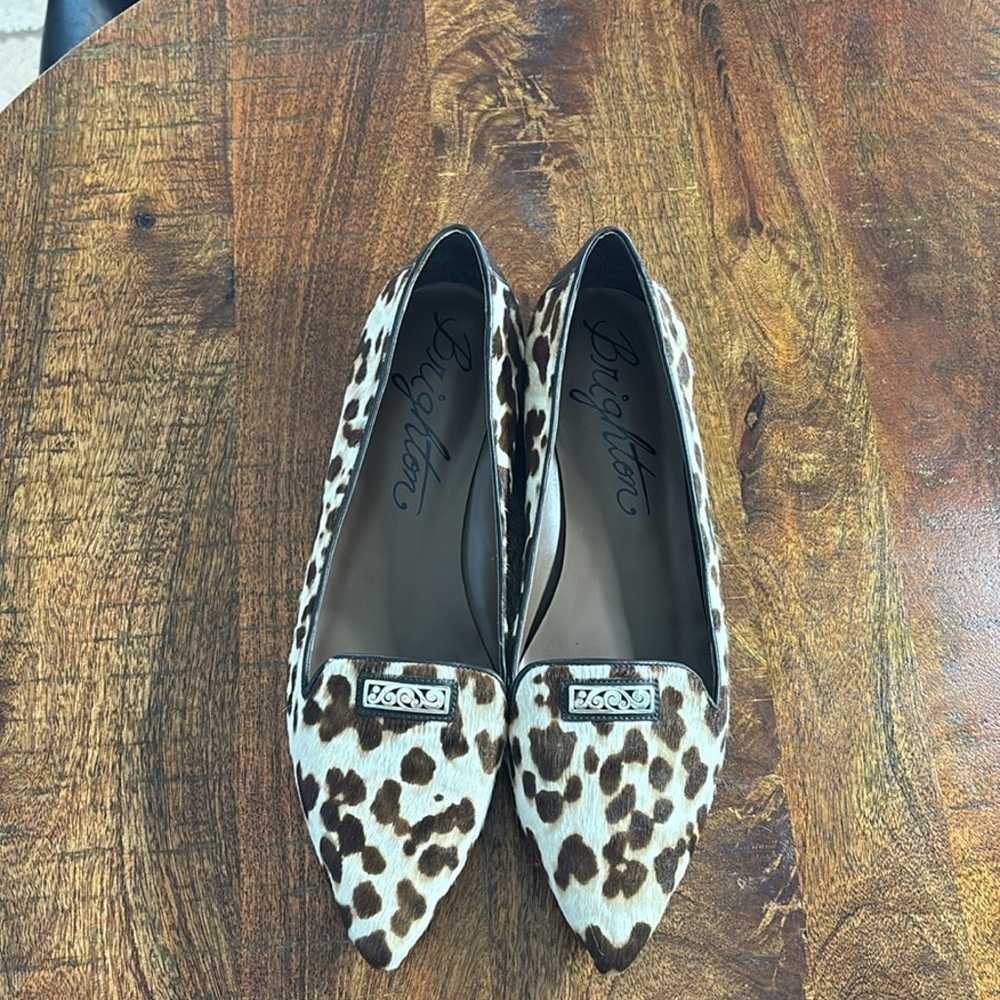 NWOT Brighton Eve Leopard Print Calf Hair Flats - image 2