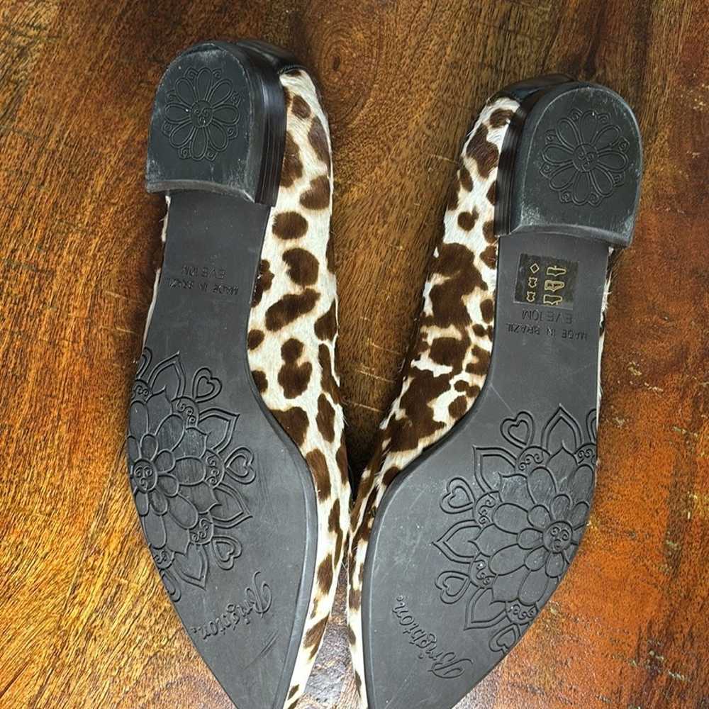 NWOT Brighton Eve Leopard Print Calf Hair Flats - image 8