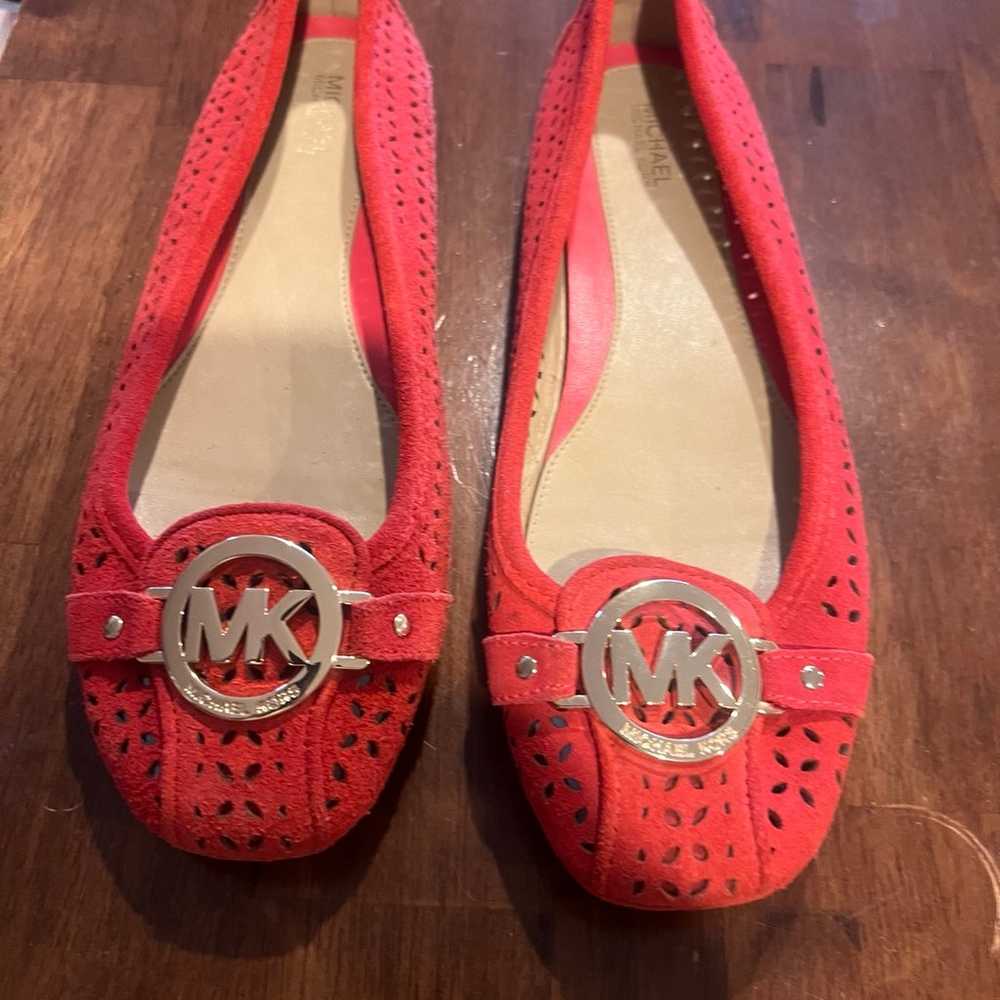 Michael Kors NEW RED BALLET FLAT SHOES 8.5 - image 1