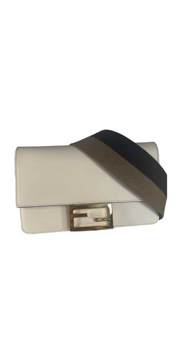 Fendi Fendi Flat Baguette in Cream Leather