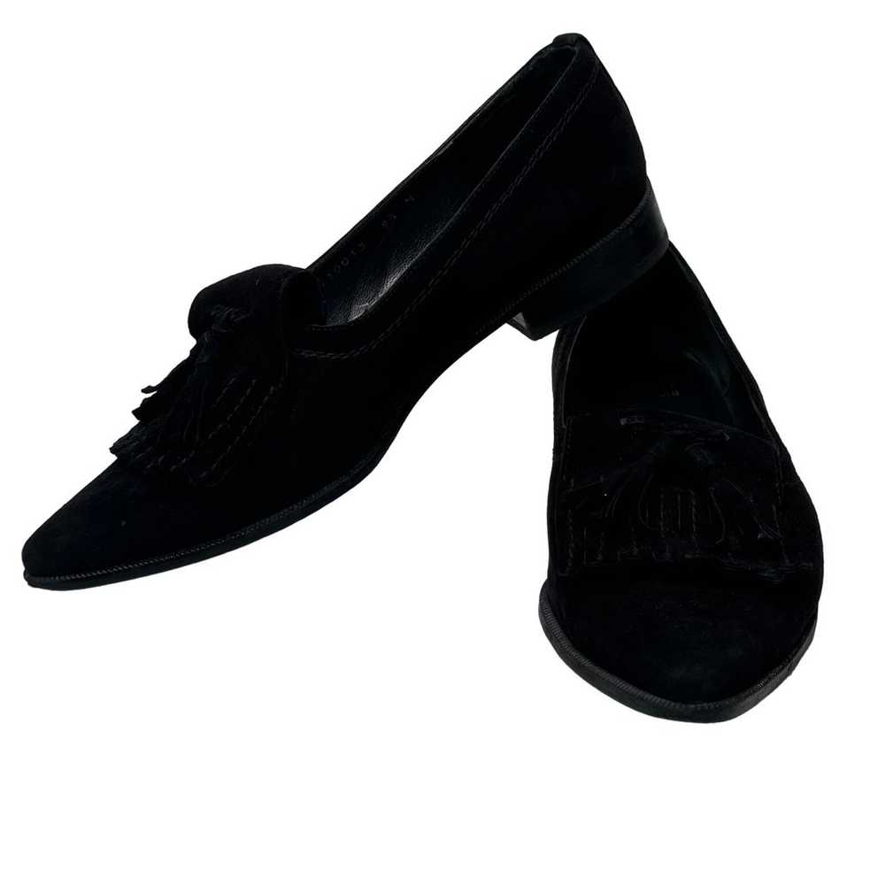 Stuart Weitzman Flat Womens 8.5 Black Suede Flat … - image 2