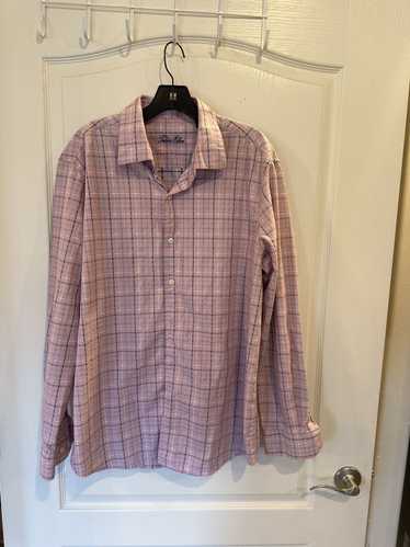 Tasso Elba Tasso Elba Mens Pink Plaid Long-Sleeve 