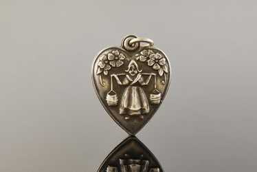 Vintage Silver Heart Charm - image 1