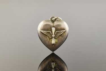 Vintage Army Air Corp Heart Charm - image 1