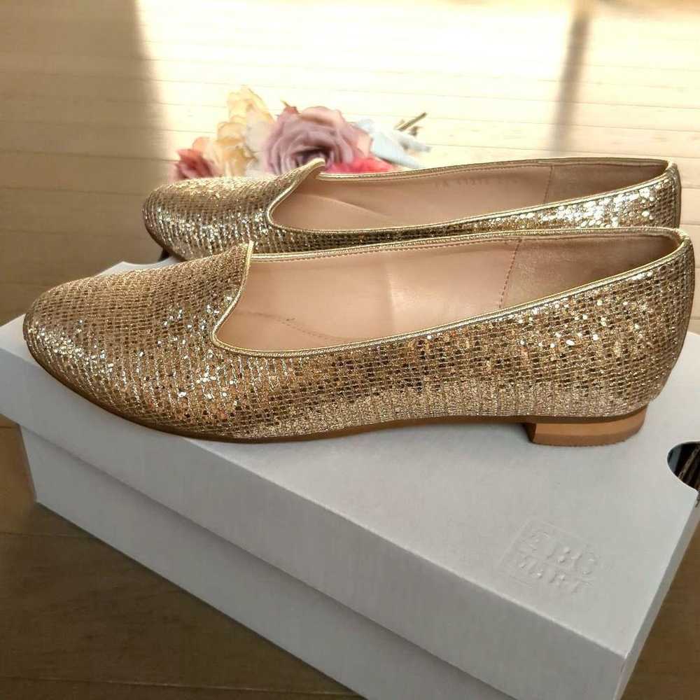 DIANA Flat Shoes Gold Glitter Lamé 23.5cm - image 2