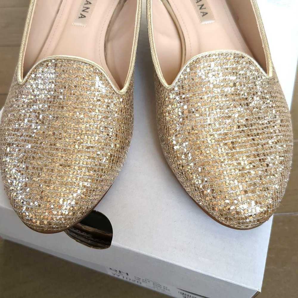 DIANA Flat Shoes Gold Glitter Lamé 23.5cm - image 6