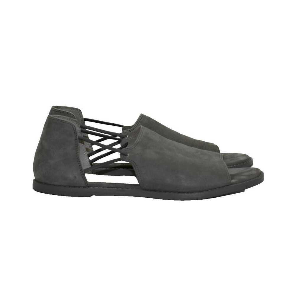 A8 Auth EILEEN FISHER Grey Nubuck Elastic Stripes… - image 3