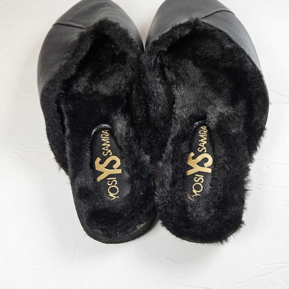 Yosi Samra Valentina Slipper Mule in Black Leathe… - image 5