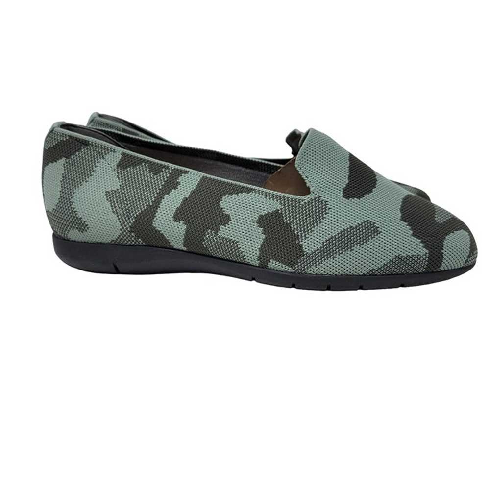 Comfortview Womens 8 Knit Camo Madie Flats Green … - image 1